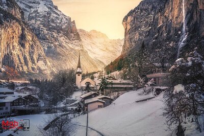 (فیلم) طبیعت خارق العاده سوئیس در این روزهای برفی / سوئیس واقعا بهشت گمشدس 😍