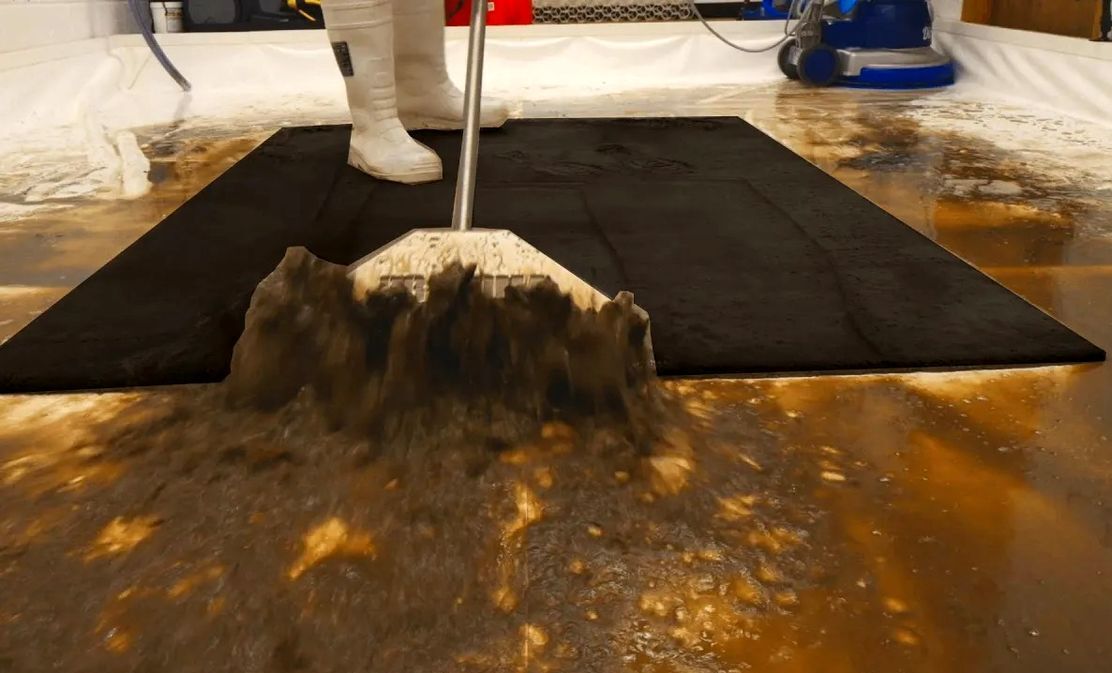 (فیلم) شستن فرش گلی خیلی کثیف و چرک / ویدئوی لذتبخش که روحتون رو جلا میده