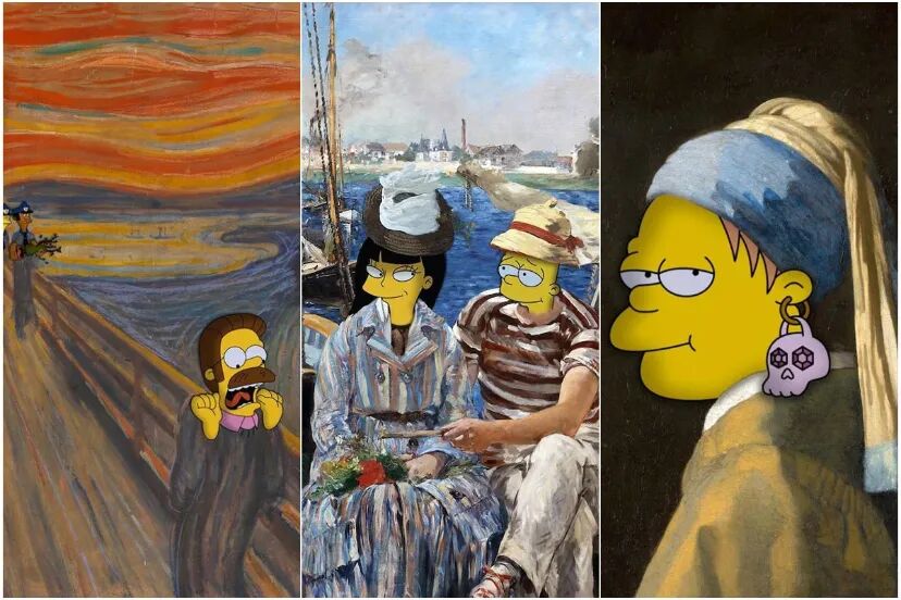 (عکس) نقاشی‌ های معروف با حضور سیمپسون‌‌ ها را ببینید!
